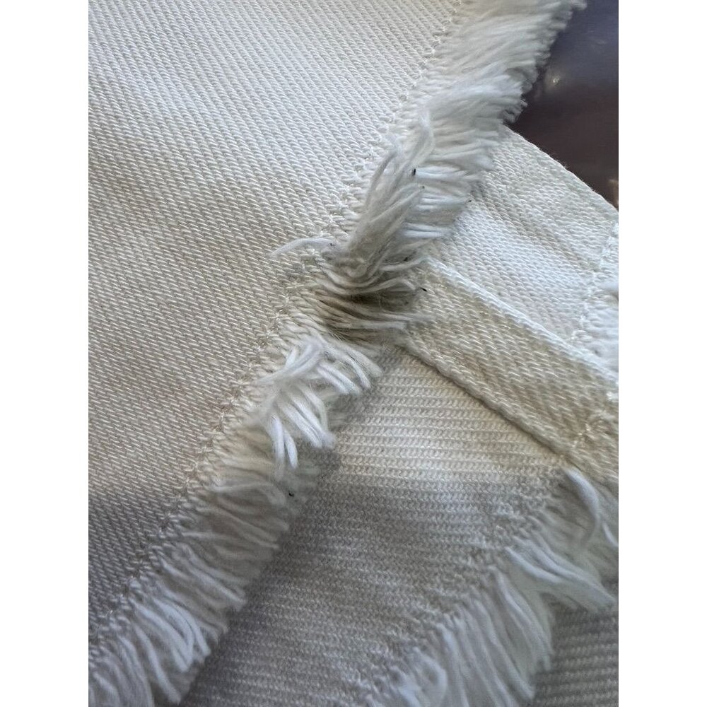 J.Crew White High-Rise Denim Maxi Skirt Frayed Hem Size 26 100% Cotton NWT - Picture 7 of 10
